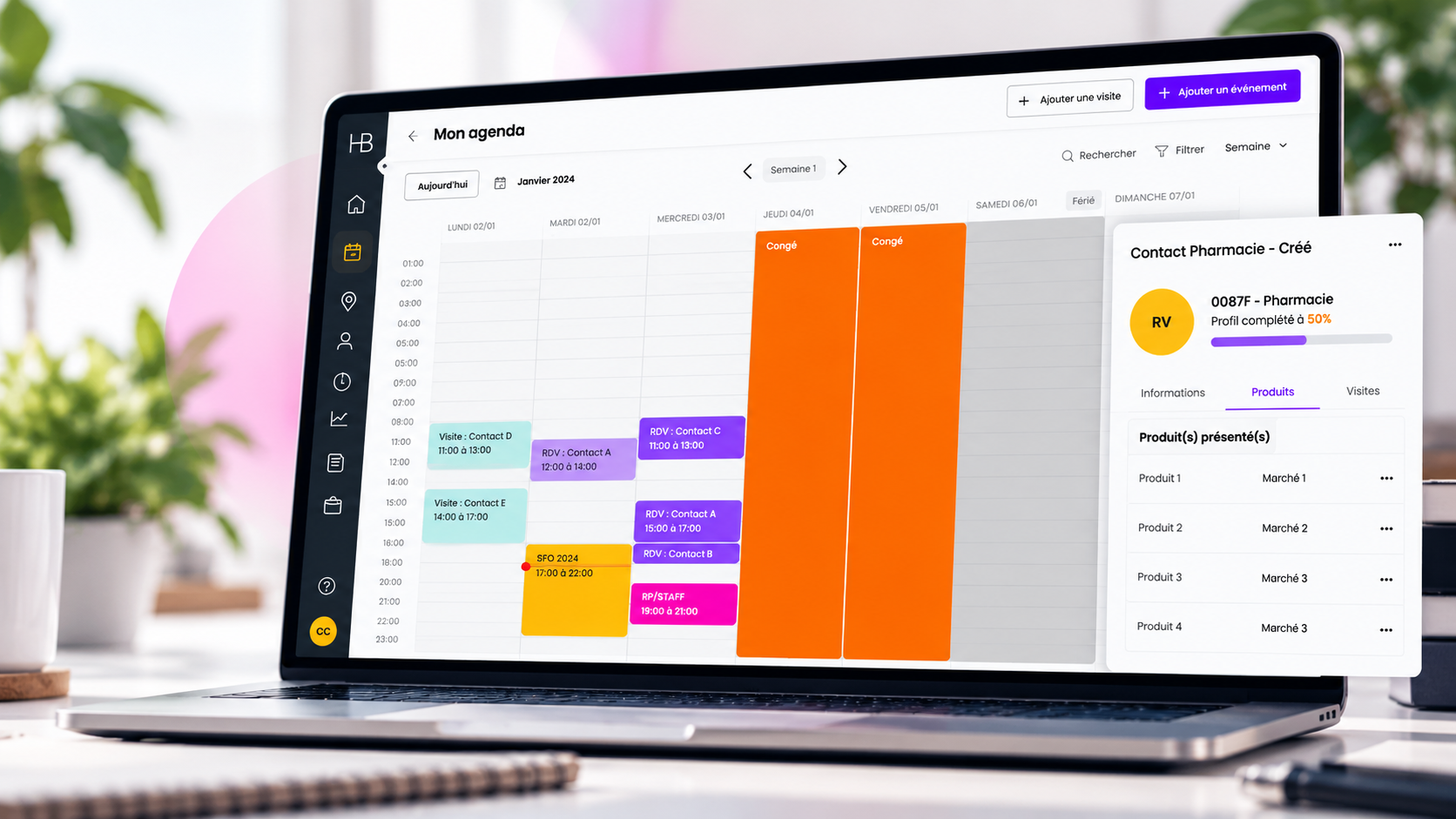 Interface d'un logiciel métier B2B repensée en UX/UI